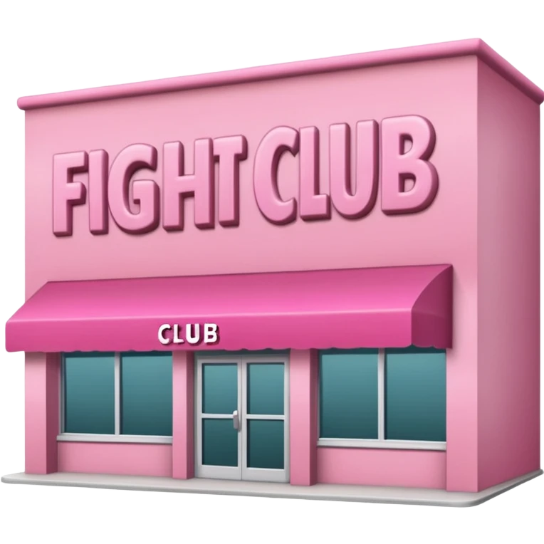 Pink Shop and name on the shop 'fight club' emoji