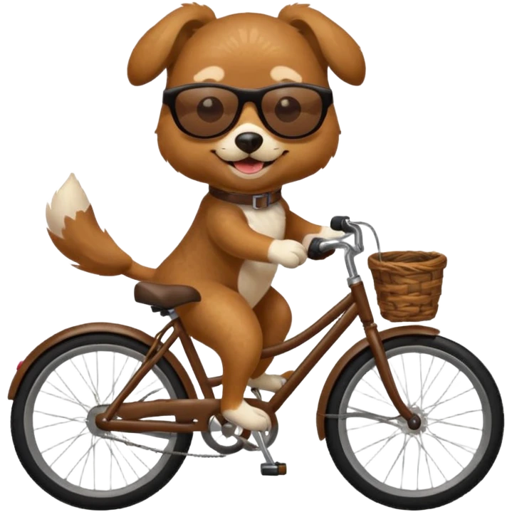 dog cyclist emoji