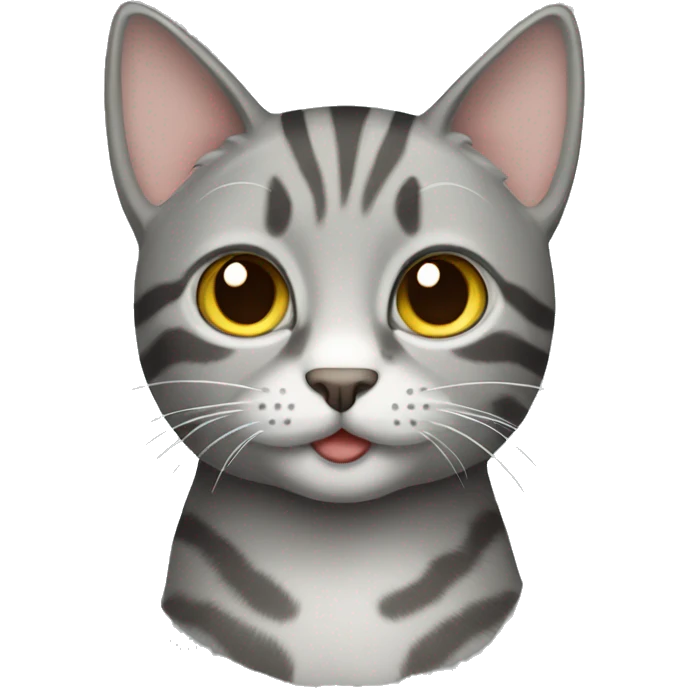 Grey tabby cat emoji