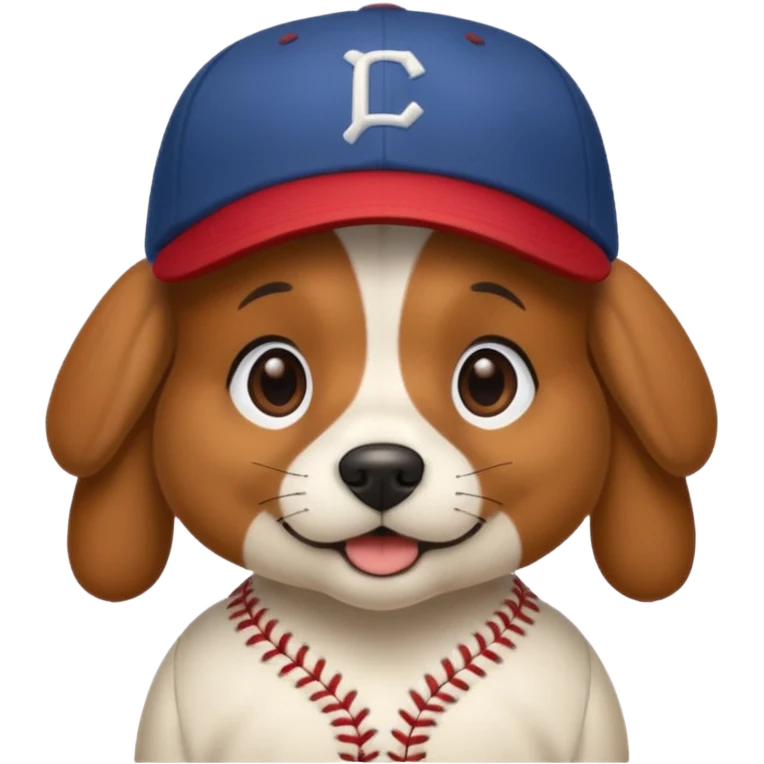 baseball hat dog emoji