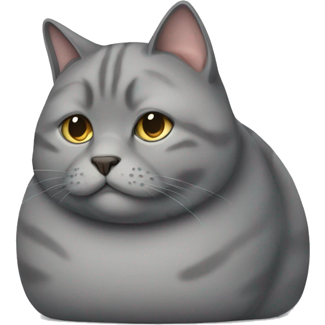 really fat grey cat emoji
