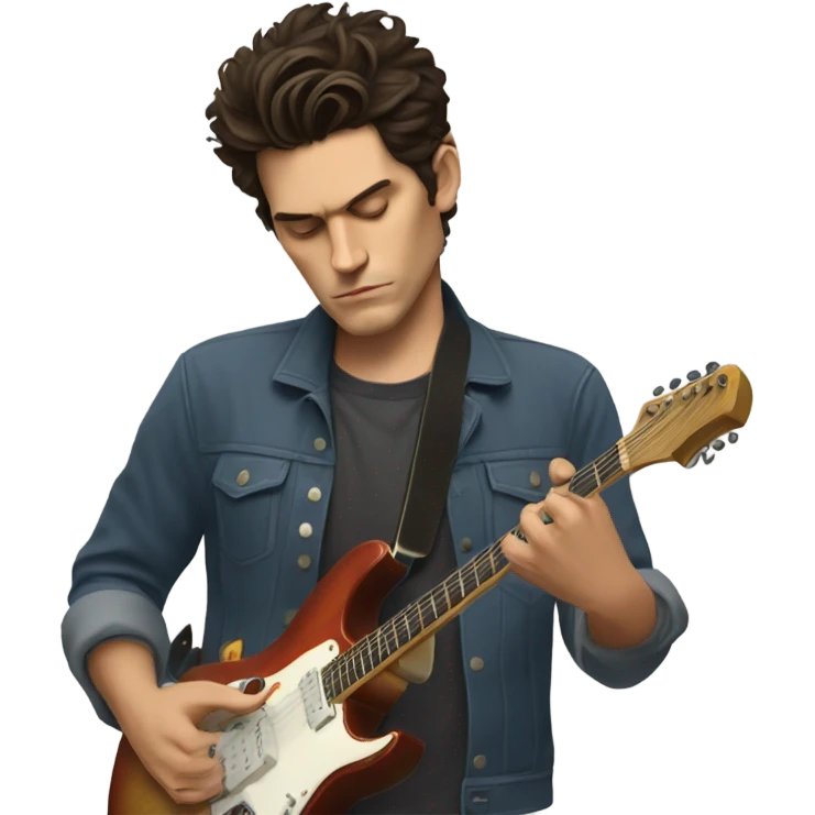 John Mayer with a guitar emoji