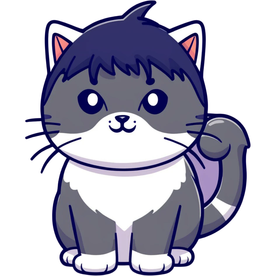 cat with a wig on emoji