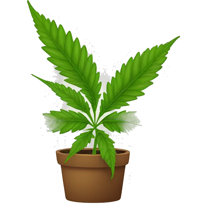 Una planta de cannabis emoji