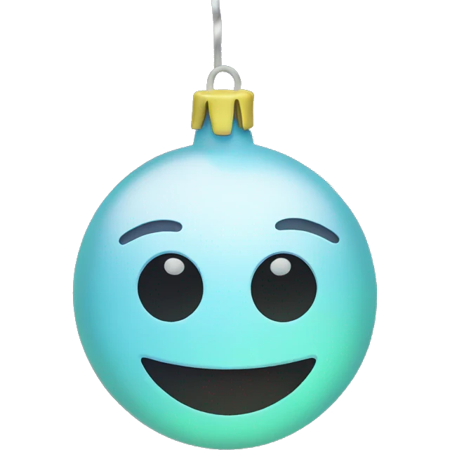 smiley with christmas string lights around it emoji