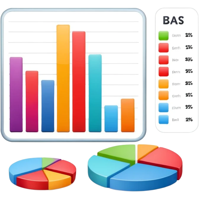 bar chart and pie chart emoji