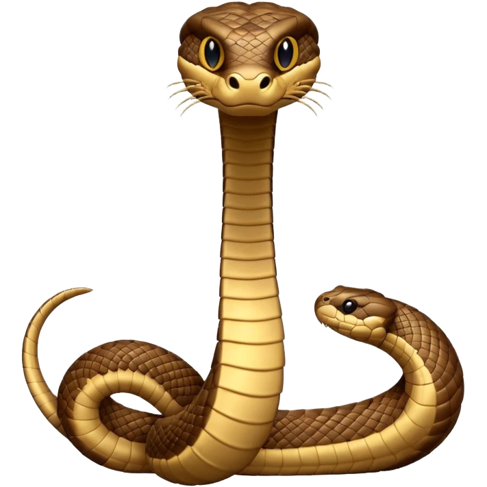 cobra is in its upright defensive posture emoji