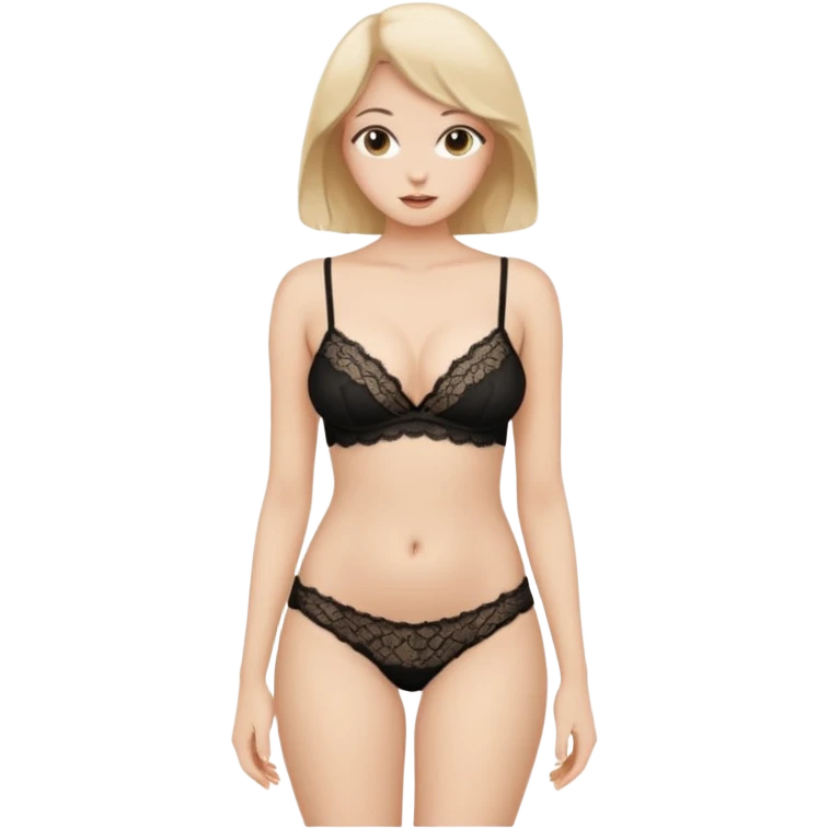 Sexy slim fully nude girl big boobs with black panty emoji