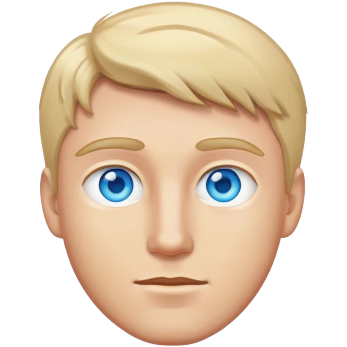 Light haired man with blue eyes emoji