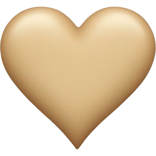 beige heart emoji