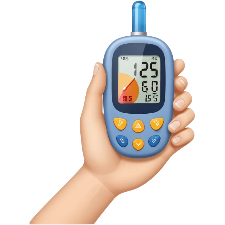 diabetes meter hand test emoji