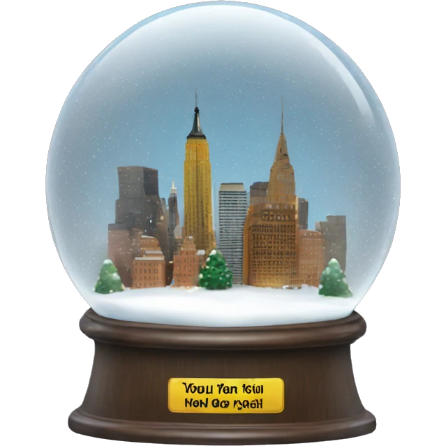 new york city snow globe, 4k, no background emoji