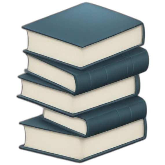 vertical books emoji