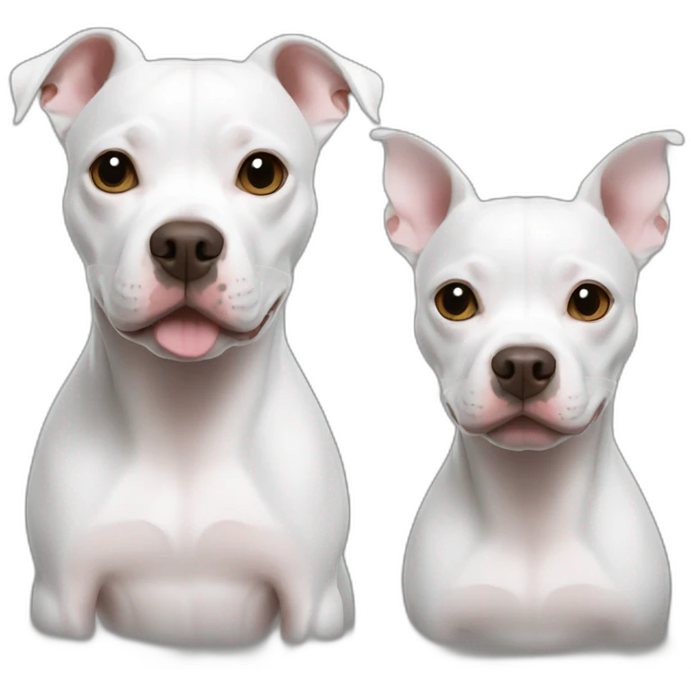 pitbull Chihuahua mix white emoji