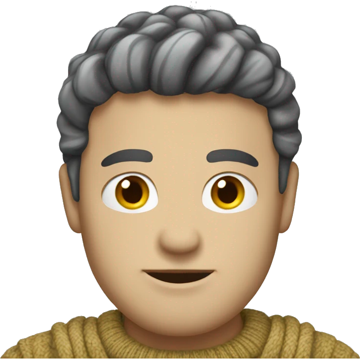 cable sweater with no person emoji