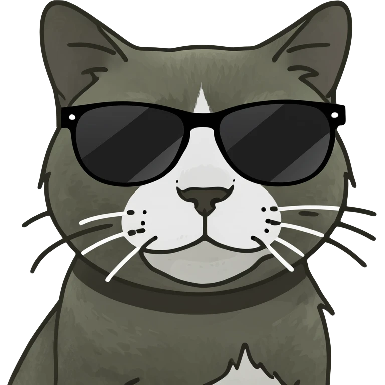 Cat with sunglasses emoji