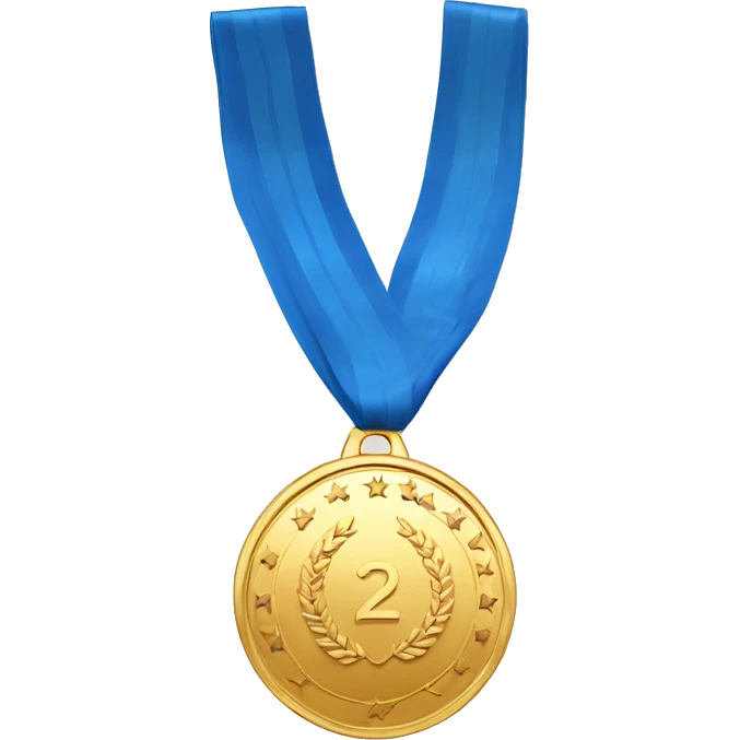 Medl 3rd place golden medal in blue bands  emoji