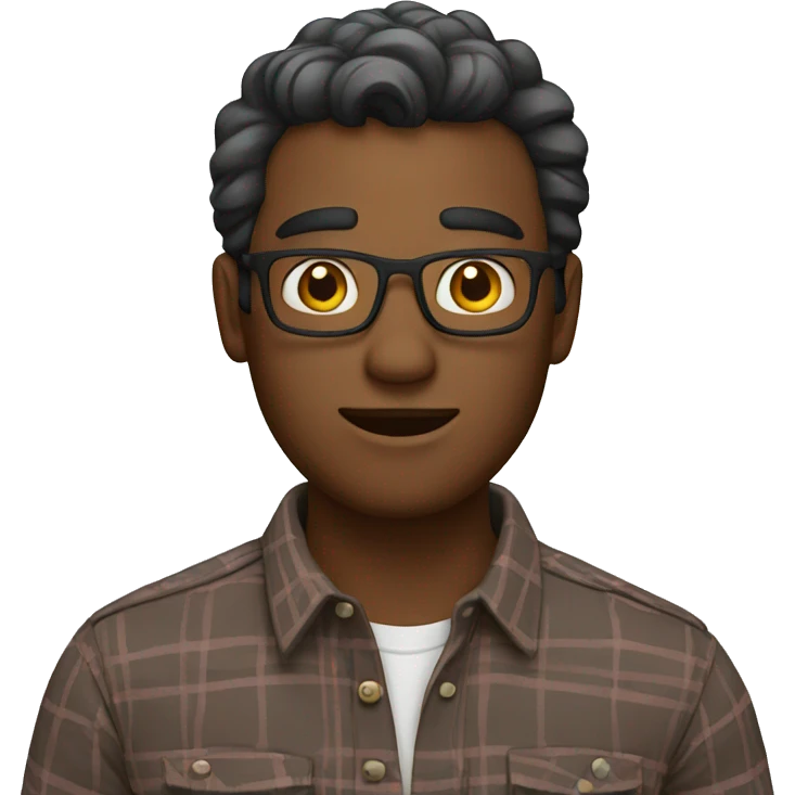 man in plaid shirt emoji