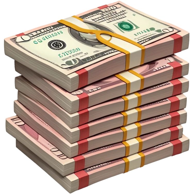 red stack of dollars emoji