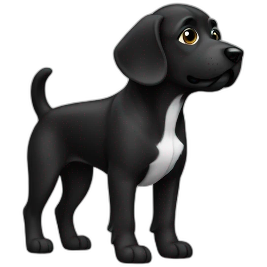 Dog black emoji
