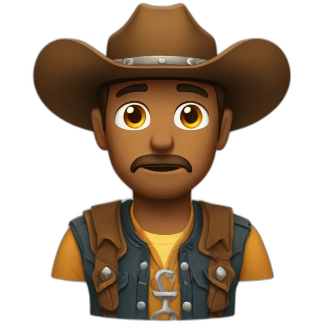 sad cowboy emoji
