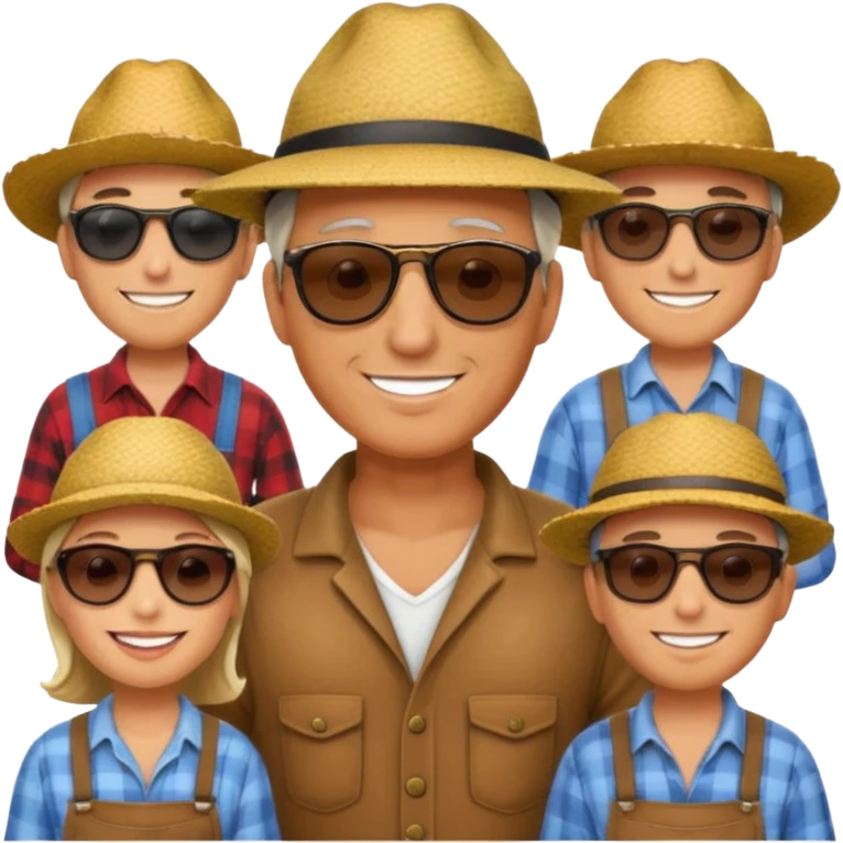 Man in a  with  farmers emoji