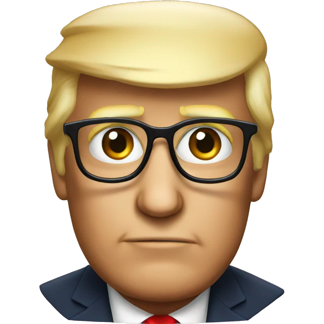 Trump with glasses emoji