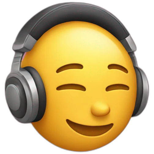 an ear listening to music emoji