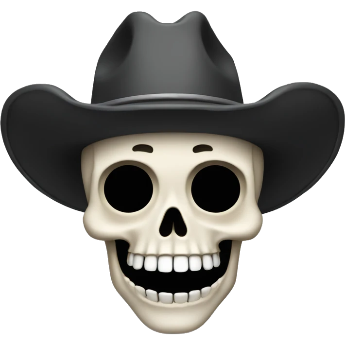 skeleton dancing with a cowboy hat emoji