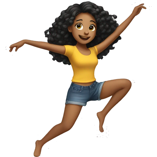Mixed girl dancing  emoji