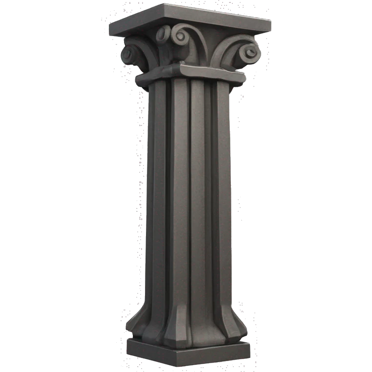 cast iron metal column structure pilar, modern emoji