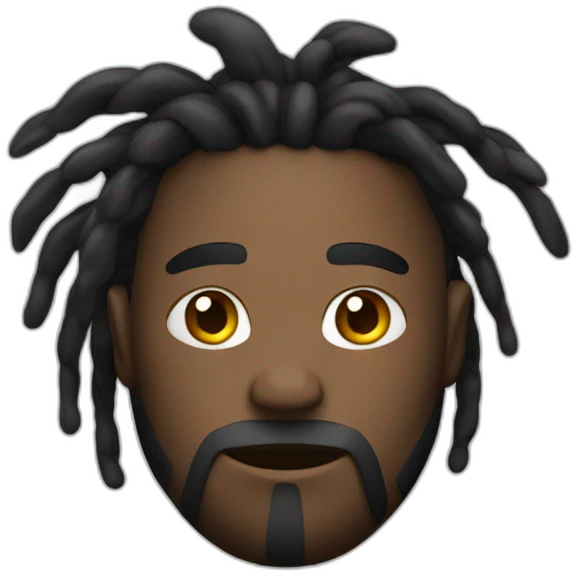homme noir avec des dreads emoji
