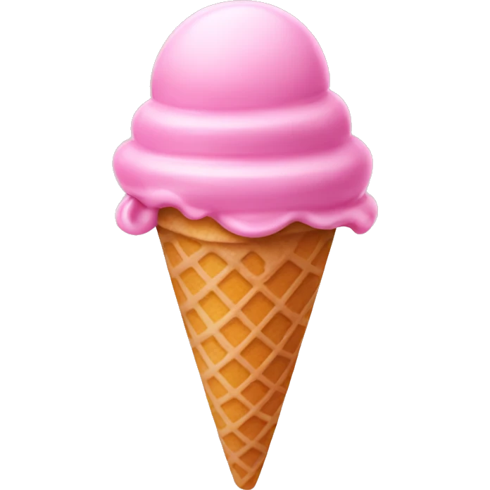 Pink ice cream emoji