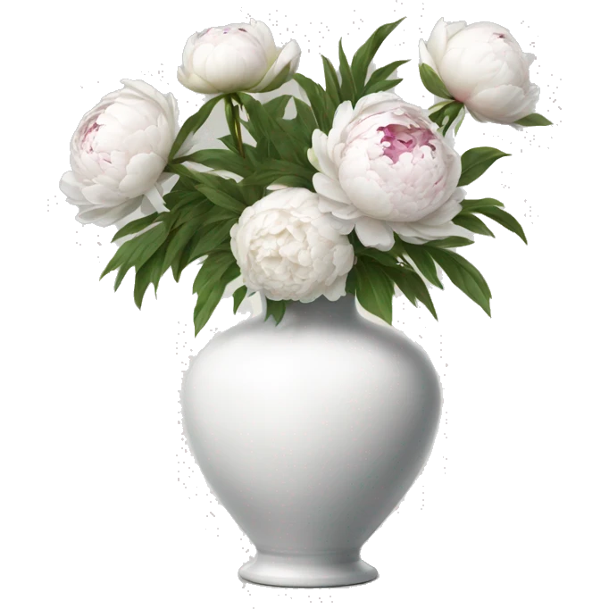 Realistic-white-modern-vase-with-peonies emoji