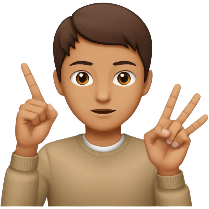 Una persona sacando el dedo del medio emoji