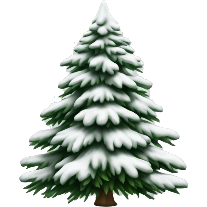  actual white fir christmas tree isolated.  emoji