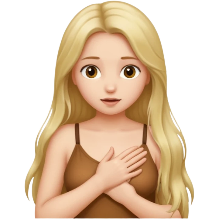 girl touch her nipple emoji