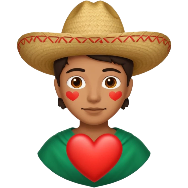 Mexican with a heart emoji