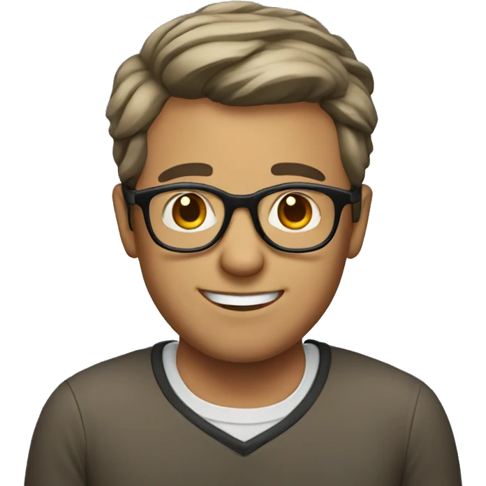 olg guy with short hair and glasses emoji