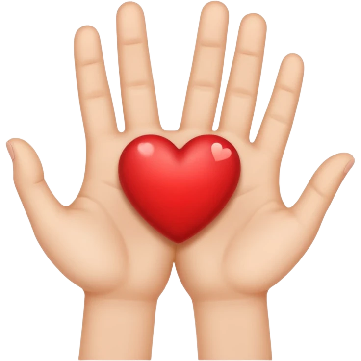 Un main qui forme un cœur emoji