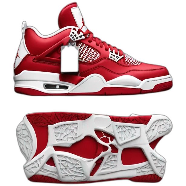 jordan 4 red thuder emoji