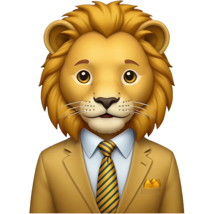 lion with tie emoji