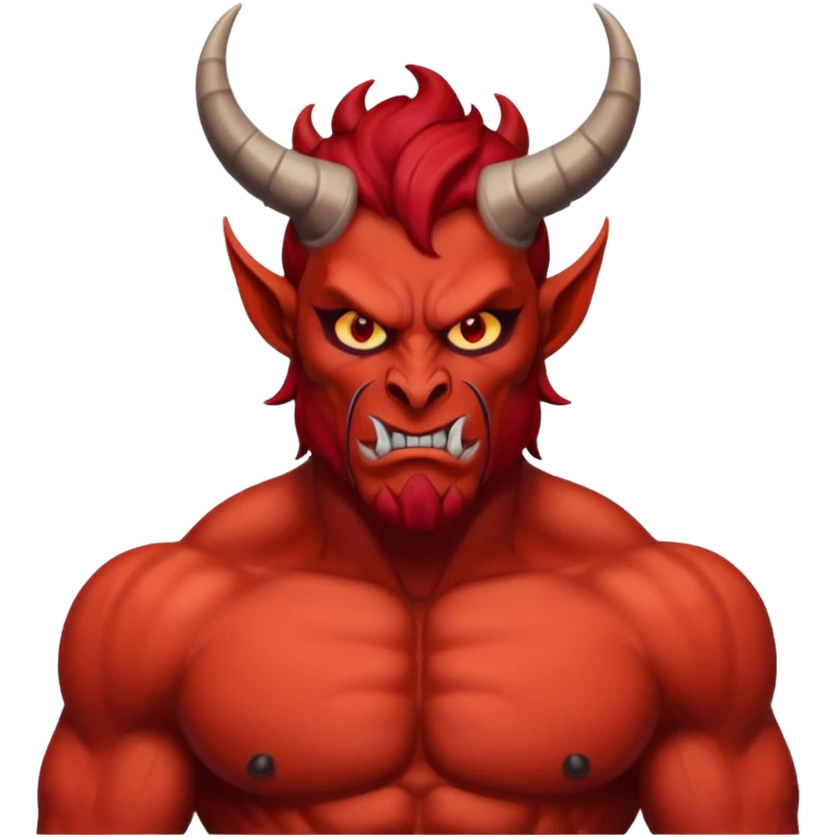 satan head and torso with arms down emoji
