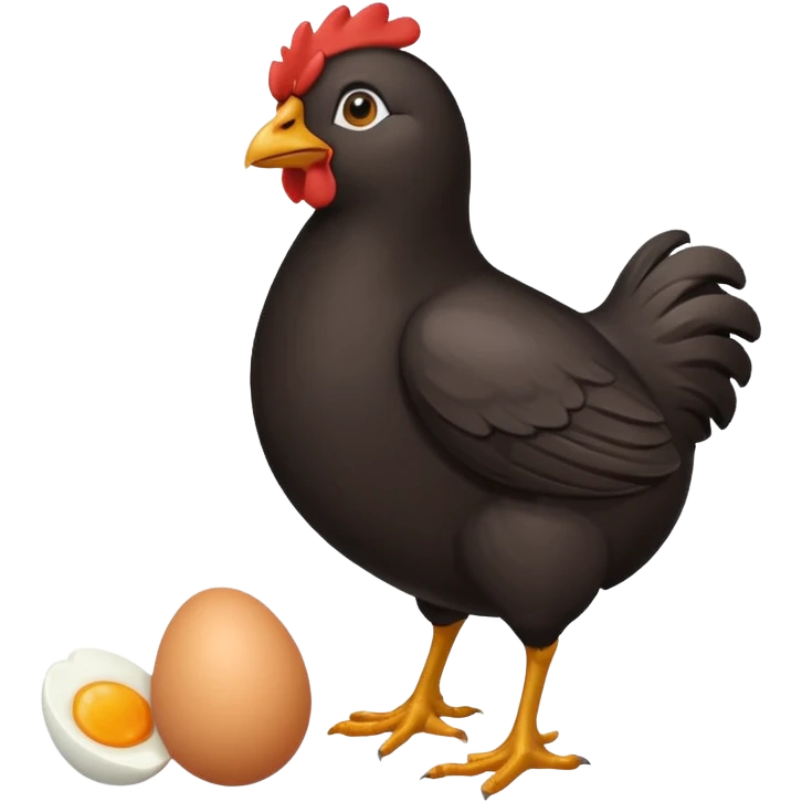 Un poussin noir qui est dans son oeuf emoji