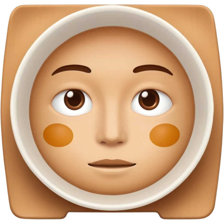 Сделай эмодзи лицо человека в блюде и надпись мат emoji