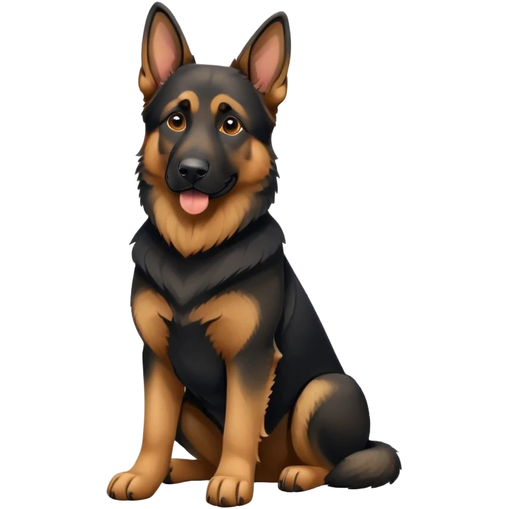 Black tan german shepherd stting emoji