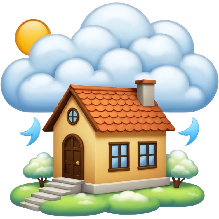 house made of clouds material  emoji
