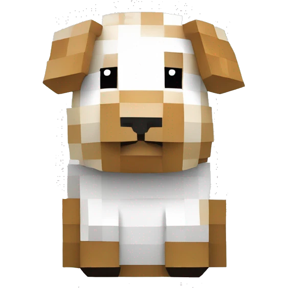 Minecraft style statue of a guineapig emoji