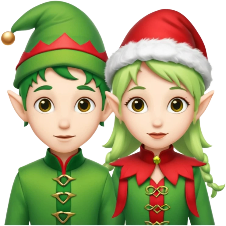 create a realistic Christmas elves emoji