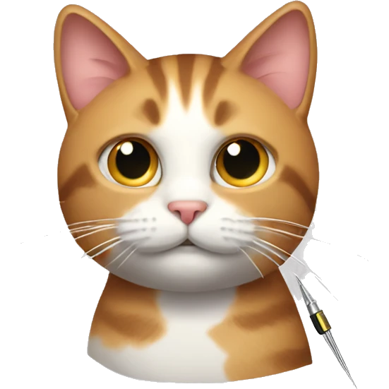 Cat with needle  emoji